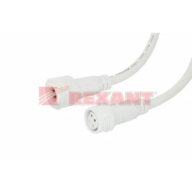 Соединительный кабель (4pin) герметичный (IP67) 4х0.75кв мм белый, REXANT