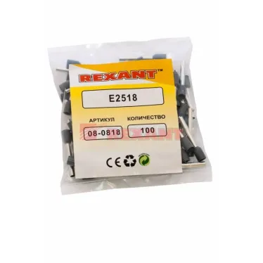 Наконечник штыревой втулочный изолир F-18 мм 2.5 кв мм (НШВи 2.5-18) синий, REXANT