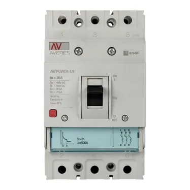 Выключатель автоматический AV POWER-1/3 20А 35кА TR