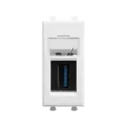 Avanti USB 3.0 розетка ''Белое облако'' модульная, тип А-А, 1 модульная