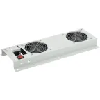 Панель вентиляторная 2 модуля с выключателем серая