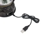 Декоративный фонарь с эффектом снегопада и подсветкой "Снеговики", Белый | 501-061 | NEON-NIGHT