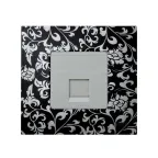 Адаптер на 1 RJ45(12) 75528-, 75540-, 75541-, 75544-39, широкий, шторки, S27, серый