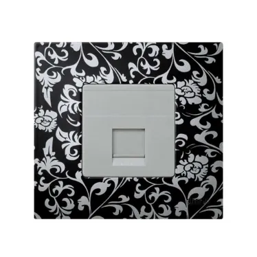 Адаптер на 1 RJ45(12) 75528-, 75540-, 75541-, 75544-39, широкий, шторки, S27, серый