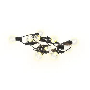 Гирлянда "Белт Лайт" серия Holiday для сменных ламп Е27, 10 ламп, 8 м, IP65, черный, 1/8 | HL070 | Gauss