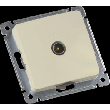 MASTER Розетка телевизионная оконечная скрытой установки, в рамку, слоновая кость