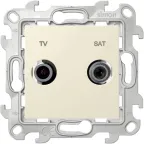 Розетка TV-SAT оконечная, слоновая кость