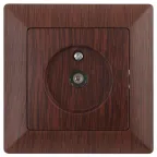 Розетка TV одиночная, СУ, Solo, венге, 4-301-10