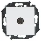 15 Розетка TV одиночная винтовой зажим белый