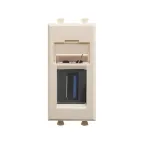 Avanti USB 3.0 розетка ''Ванильная дымка'' модульная, тип А-А, 1 модульная