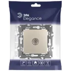 Розетка TV одиночная, Эра Elegance, шампань, 14-3101-04