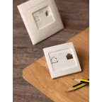 Валенсия лицевая панель розетки Phone 1-местная жемчуг