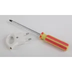 Вилка б/з 6A с кольцом непрямой ввод белая (10/200/9600) V1