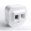Quteo Адаптер для 1 или 2 розеток RJ45 Keystone белый наружный