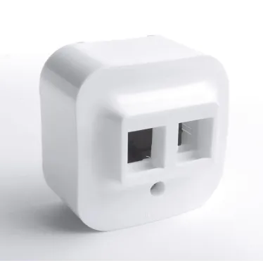 Quteo Адаптер для 1 или 2 розеток RJ45 Keystone белый наружный