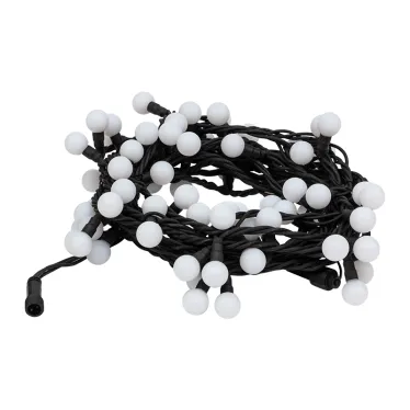 Гирлянда Мультишарики Ø23 мм, 10 м, черный каучук, 80 LED, свечение с динамикой, цвет RGB | 303-599 | NEON-NIGHT