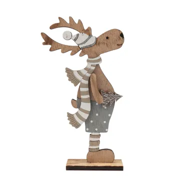 Деревянная фигурка «Рождественский Олень» Синий 10,5*4*18 см | 504-005 | NEON-NIGHT