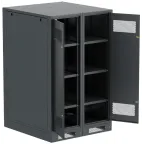 Шкаф LINEA B (пустой) 1450х900х950мм двустворчатая металлическая дверь черный