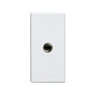 Разъем для наушников 3.5 мм mini-jack, узкий, винты, S27 белый