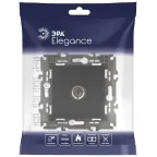 Розетка TV одиночная, Эра Elegance, антрацит, 14-3101-05