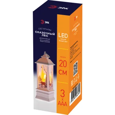 Новогодний декоративный светильник Сказочный лес  EGNDS-05   теплый белый, диодов , h 20 см, 3*ААА, IP20 | Б0051938 | ЭРА