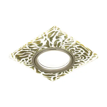 Светильник точечный встраиваемый Backlight BL063 Квадрат. Золотой узор/Золото, Gu5.3, LED 2700K | BL063 | Gauss