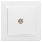 Розетка TV Минск 1-местная СП белая 75Ом 5-862МГц