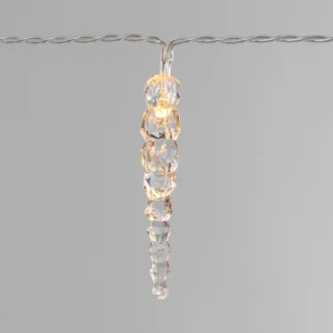 Гирлянда светодиодная Сосульки 1,5 м, 10 LED, прозрачный ПВХ, цвет свечения теплый белый, 2 х АА (батарейки не в комплекте) | 303-093 | NEON-NIGHT