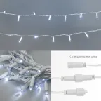 Гирлянда Нить 10м, с эффектом мерцания, белый ПВХ, 24В, цвет: Белый | 305-235 | NEON-NIGHT