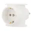 Тройник электрический универсальный 16 А одно гнездо с заземлением белый | 11-1080 | REXANT