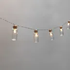 Гирлянда светодиодная Баночки 1,5 м, 10 LED, прозрачный ПВХ, цвет свечения теплый белый, 2 х АА (батарейки не в комплекте) | 303-096 | NEON-NIGHT