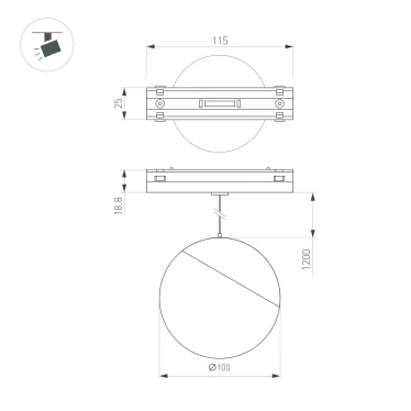Светильник MAG-ORIENT-FLAT-FOLD-S195-6W Day4000 (BK, 80 deg, 48V, DALI) (Arlight, IP20 Металл, 5 лет) | 034658(1) | Arlight