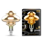 Лампа светодиодная Led Vintage Filament Flexible BD160 8W 330lm E27 160*210mm Gray 2400K 1/6 | 162802008 | Gauss