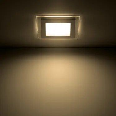 Светильник светодиодный встраиваемый квадратный с декоративным стеклом 6W 3000K 1/40 | 948111106 | Gauss