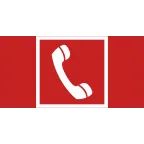 Знак безопасности BL-3015.F05"Телефон для использования при пожаре" | a18905 | Белый свет