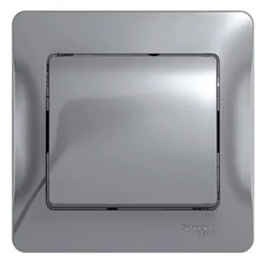 Выключатель одноклавишный, в сборе, схема 1, алюминий