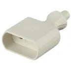 Розетка кабельная б/з 10A прямой ввод белая (10/200 /7200) R2