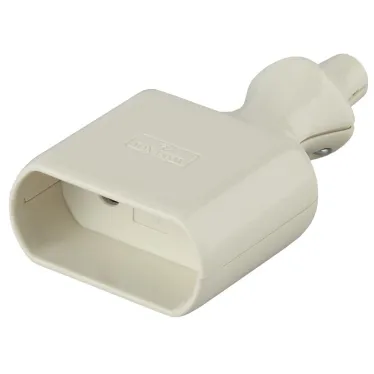 Розетка кабельная б/з 10A прямой ввод белая (10/200 /7200) R2