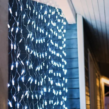 Гирлянда "Сеть" 2,5х2,5м, черный ПВХ, 432 LED Белые | 215-031 | NEON-NIGHT