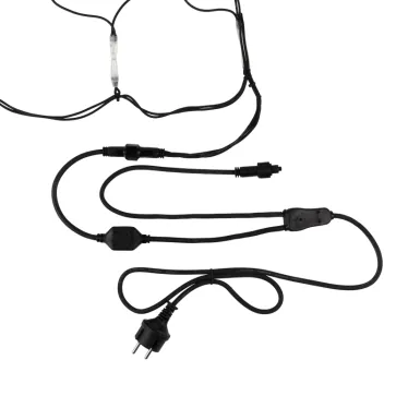 Гирлянда "Сеть" 2x4м, черный КАУЧУК, 560 LED Белые/Синие | 217-133 | NEON-NIGHT