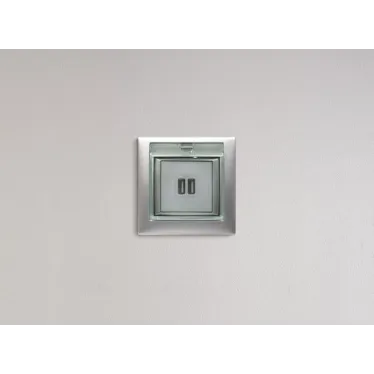 VALENA Розетка двойная USB алюминий
