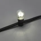 Гирлянда LED Galaxy Bulb String 10м, черный КАУЧУК, 30 ламп*6 LED БЕЛЫЕ, влагостойкая IP65 | 331-325 | NEON-NIGHT