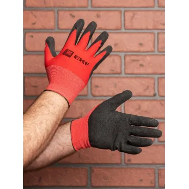 Перчатки PROFI нейлоновые с рельефным латексом