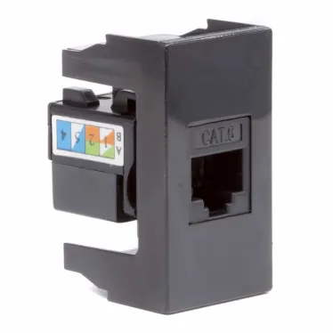 Розетка RJ-45 кат.6 Viva 1 модуль черный