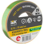 Изолента 0.15х19мм желто-зеленая 25м