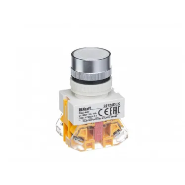 Выключатель кнопочный с фиксацией ABF d22 мм белая 220В ВK-22