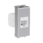 Avanti Компьютерная розетка RJ-45 без шторки модульная, кат.5е, "Avanti", Закаленная сталь, 1 модуль