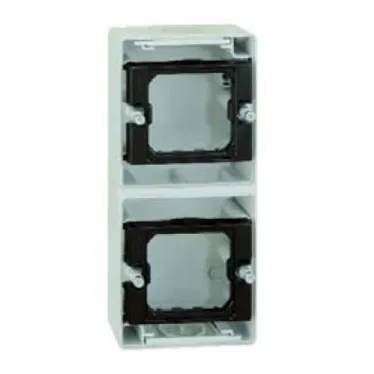 Коробка 2-х местная, вертикальная, S44A, серый