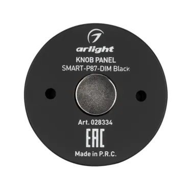 Панель Knob SMART-P87-DIM Black (3V, 1 зона, 2.4G) (Arlight, IP20 Пластик, 5 лет) | 028334 | Arlight
