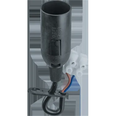 Патрон электрический NLH-P-F-BL-E14-TB пластиковый черный с КЗВ | 61353 | Navigator